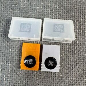 Hip Gear GameCube 4MB Memory Card Set 2pc Orange Grey with Cases